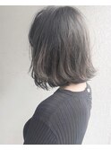 【Marl】グレージュカラーの切りっぱなしボブ♪