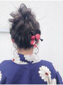 《LOVEST甲村》浴衣にピッタリ！高めのお団子アレンジ