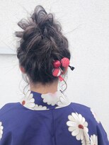 ラヴェストバイフレイスウェル(LOVEST by frace well)&nbsp;《LOVEST甲村》浴衣にピッタリ！高めのお団子アレンジ