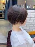【mag  ginza】立体感丸みショートボブ×ハイライトカラー