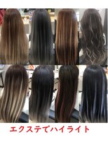 イーウェーブ ヘア(E-WAVE hair)&nbsp;エクステでハイライトカラー
