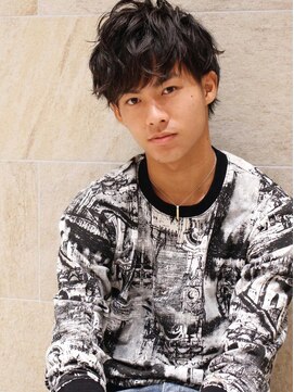 エムスラッシュ みなとみらい馬車道店(M SLASH) M.SLASH馬車道/ニュアンスパーマ/黒髪マッシュ/くせ毛ショートz1