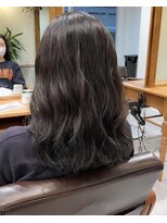 ネイヴィル オモテサンドウ(navile omotesando) ☆コテ風デジタルパーマブリーチなしオリーブグレージュ☆