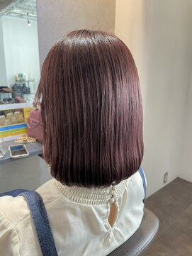 エイル 西梅田(eyl) プツッとロングBob × カシスピンク