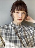 愛されガーリーなお団子アレンジ*おくれ毛/簡単アレンジ/下北沢
