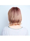 外ハネぱっつんボブ