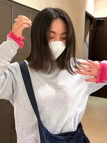 マフェ(mahae)&nbsp;外ハネ艶感アッシュ