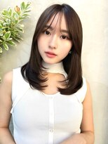 ミラリー トウキョウ(Mirareee Tokyo)&nbsp;20代30代40代◎前髪パーマグレーベージュレイヤーロング黒髪