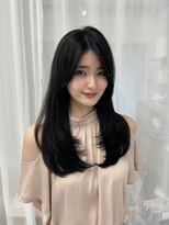 ハピネス 梅田茶屋町店(HAPPINESS)&nbsp;韓国ヘア/ロングレイヤー/顔周りカット/ブリーチなし/グレージュ