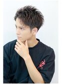 ソフトツイストアップバングかきあげヘア