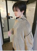 ディープパープル丸みショート
