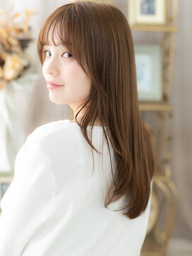 カバーヘア ブリス 志木南口駅前店(COVER HAIR bliss) ツヤ感ショコラベージュ小顔レイヤーロングh3志木20代30代40代