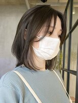 テクネ 天神大名(techne)&nbsp;天神大名今泉ブリーチカラーインナーカラーイヤリングカラーボブ