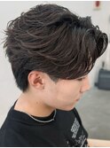奈良men'sフェザーパーマフェザーショート