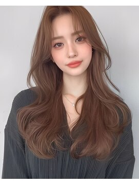 ミシェリー 新宿店(misherry) 顔周りたっぷりレイヤーカット韓国風ヘアナチュラルブラウン