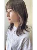 くびれボブ/透明感グレージュ