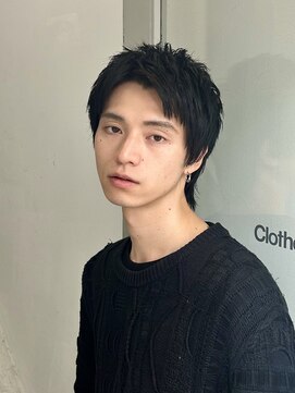 クロト(Clotho) スパイキーショート/ツイストスパイラル波巻きメンズウルフ