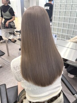 サンクプロジェクト(cinq PROJECT) ラベンダーミルクティーグレージュ韓国風顔まわりレイヤー原宿