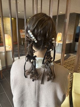 ツインの編みおろし