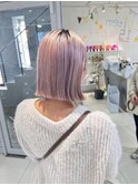 パッツンボブ　ラベンダーピンク　【杉若】