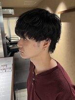 ウォルト(walt)&nbsp;栄 メンズ 癖残し縮毛矯正 黒髪マッシュウルフ