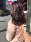 ラベンダーカラー_クールショート　ピンクグレージュ　ボブルフ