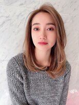 ロンドローズ 名古屋(Lond damaskRose)&nbsp;チョコレート 切りっぱなし イヤリングカラー 韓国ヘア 顔周り