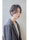 大人美人２0代30代40代黒髪前下がりショートボブ丸みショート