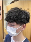 波巻きパーマ