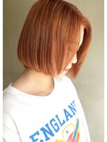 トッカ 札幌(tocca) 【熊澤】切りっぱなしボブ オレンジカラー