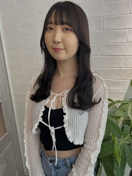 サイバイシキ(sai by SHIKI) ツヤロング ウェーブヘア 暗髪カラー