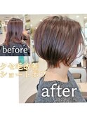 クセ毛改善ショートボブ