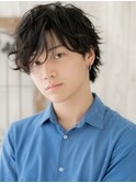 モテ抜け感ランダムソバージュの黒髪ラフマッシュN上尾