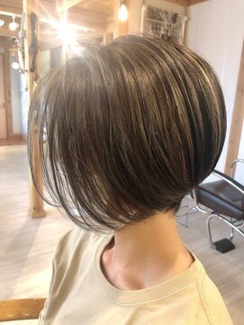 ルージュバイグルーブ(rouge.by.groove) 首長小顔ミニボブスタイル#宇都宮顔タイプ診断美容室