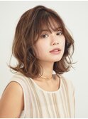 ★外ハネボブ/エギョモリ/菱形ボブ/ペールベージュ[新宿]