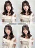 韓国風スタイル　レイヤーカット　透明感カラー　髪質改善