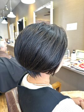 ヘアーメイクロージー 八軒店 (HAIR MAKE ROSY) インナーカラーショートカットシュートボブハイライトメッシュ