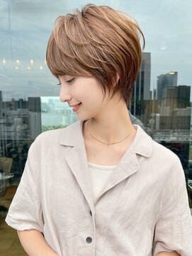 バンプ ギンザ(BUMP GINZA) 30代、40代/丸みくびれショートボブ×白髪染めハイライト/大宮