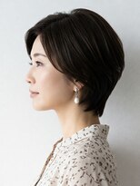 40代/50代/60代ひし形小顔ショートボブ絶壁解消白髪ぼかし△33
