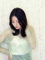 美容室 パルス 静岡鷹匠店(PALS) くびれミディアム 韓国ヘア 暗髪 就活スタイル