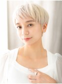□透明感ハイトーンカラー美髪ホワイトブロンド416志木10代20代