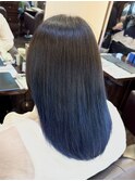 ネイビーブルー◎バレイヤージュグラデーションカラー【池袋】