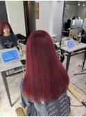 20代30代◎韓国艶髪チェリーレッドカラー×小顔レイヤー所沢