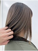 大人可愛い大人美人くすみカラーアッシュグレーベージュ