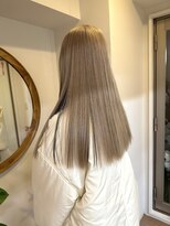 サンクプロジェクト(cinq PROJECT) 明るめラベンダーミルクティーベージュ韓国ミディアムレイヤー