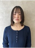 切りっぱなしボブ×顔まわりレイヤー/川西/宝塚