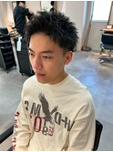 千葉駅MEN’S/波巻きツイストスパイラル/刈り上げセンターパート