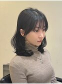 ミディアムレイヤー/前髪カット/韓国ヘア/20代/30代/銀座