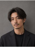 30代センターパート×ニュアンスパーマ×メンズカットmen's