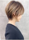 絶壁解消×ワンカールパーマ×大人ショート